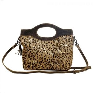 Myra Bag  LEATHER Leopard Print Handbag